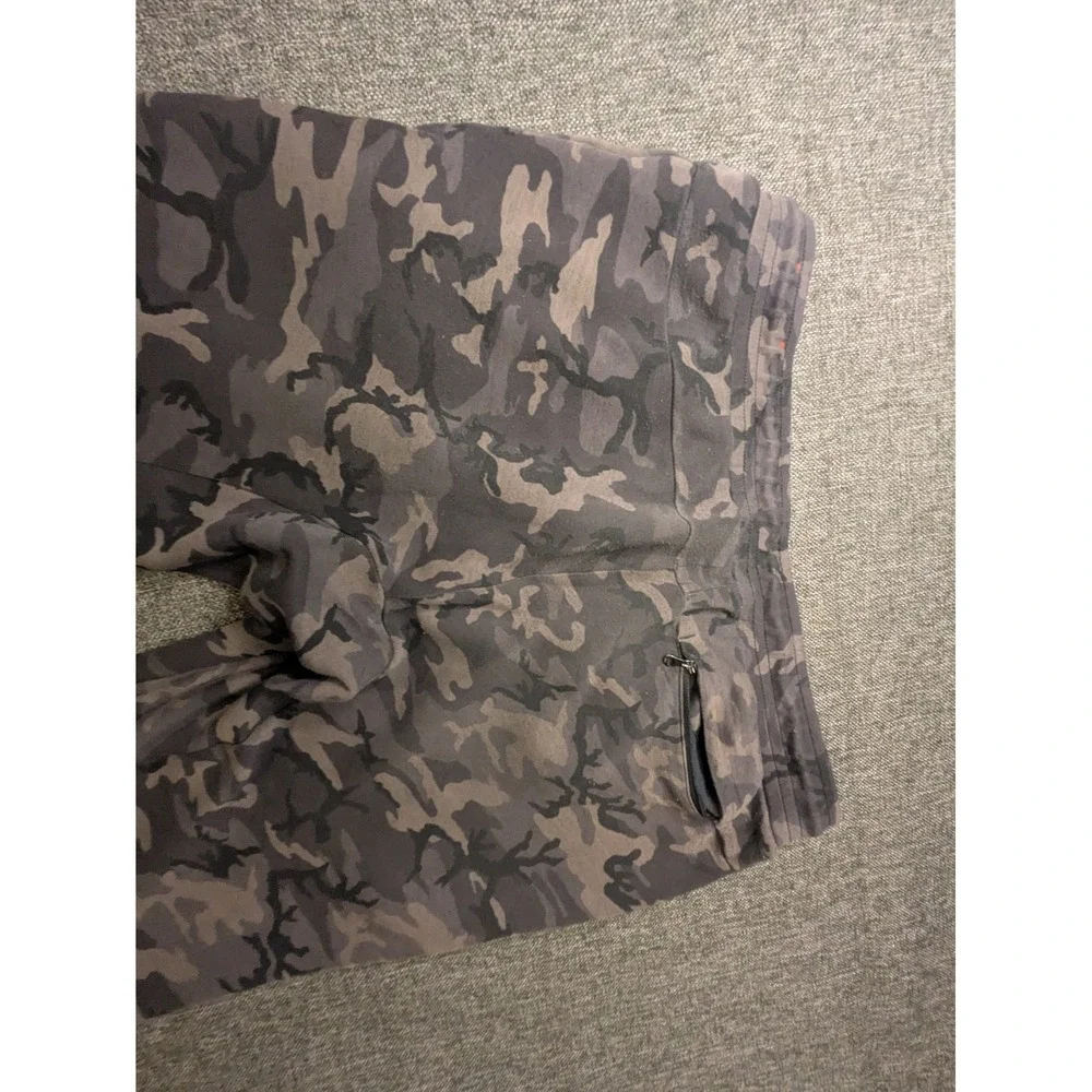 Nike Camo Joggers Y2K Large‎ Sweatpants Black Gray Camo Fleece Athletic Pants
